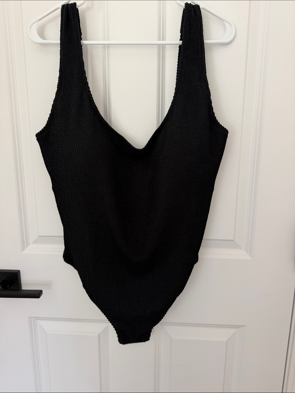 J. Crew Black Knit One-Piece Swimsuit for Kids - Scoop Neck